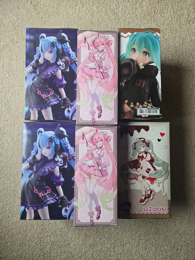 初音ミク 雪ミク×クロミ 桜ミク チロルミク フィギュア6体セット 新品未開封