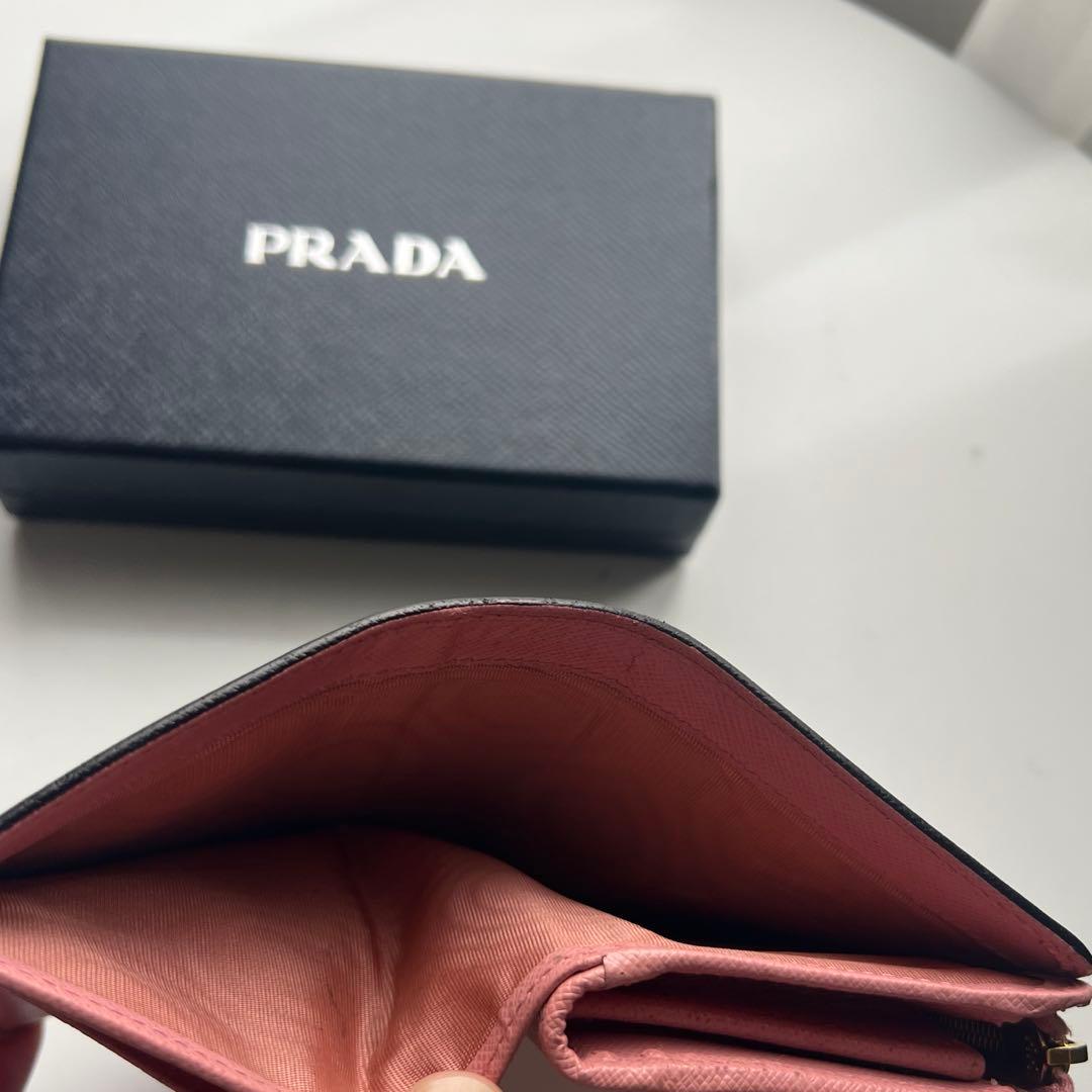 156 美品 PRADA プラダ 2つ折り財布