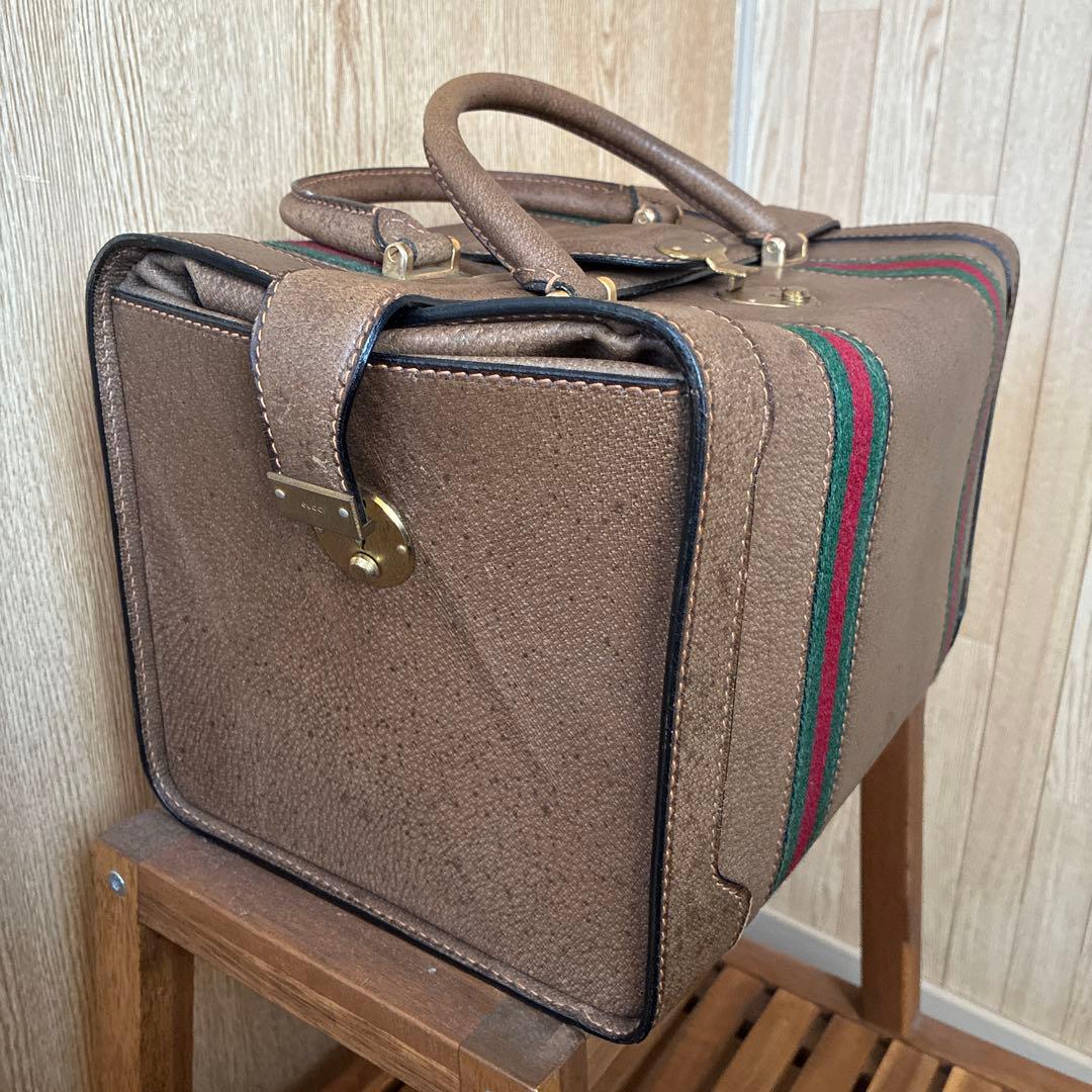 【GUCCI】メイクボックス　シェリーライン　80'S OLD GUCCI