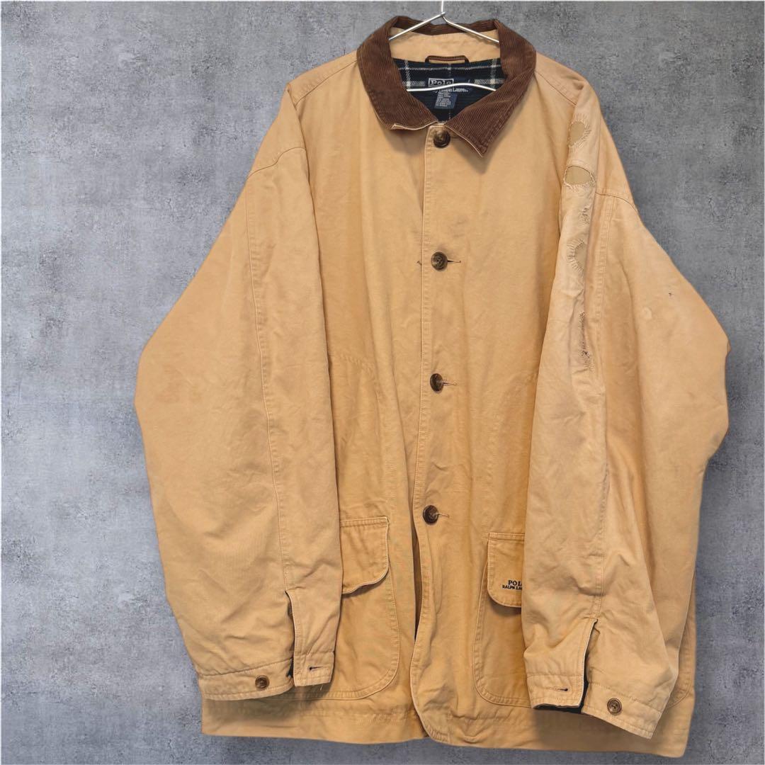 90s ポロ　ラルフローレン ハンティングジャケット　カバーオール XL