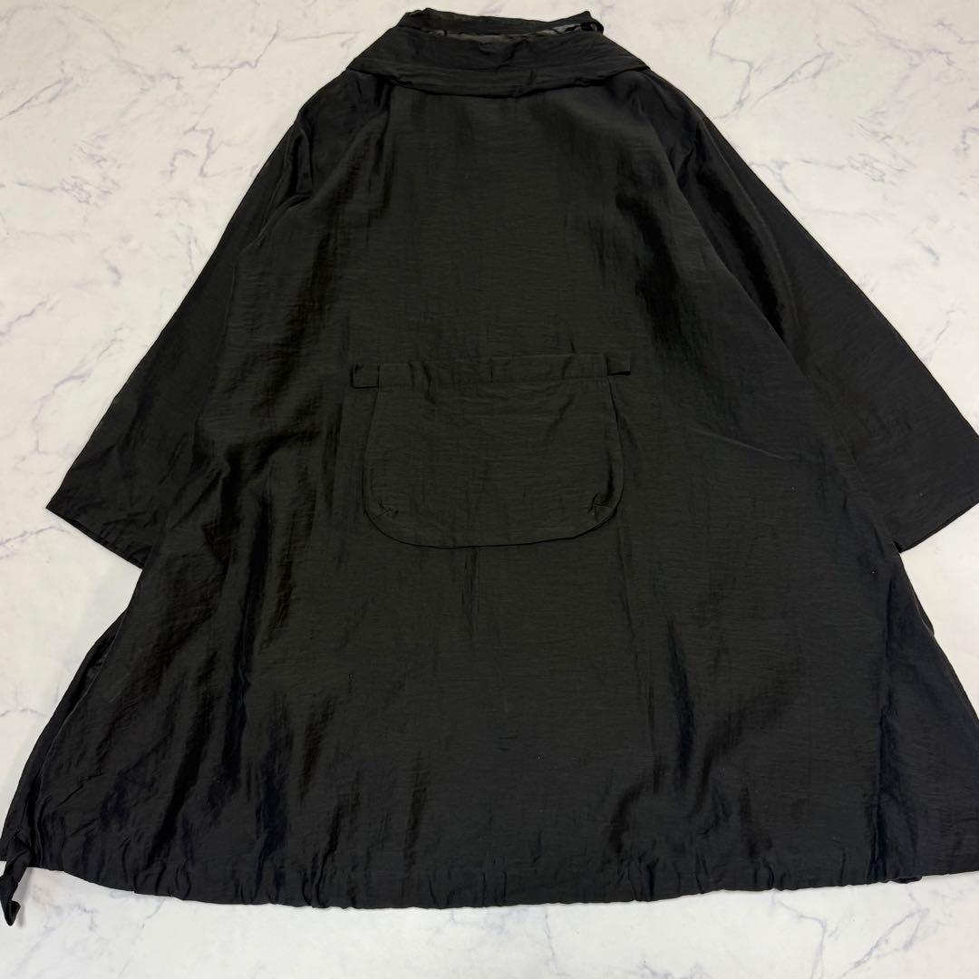 極美品　22年　慈雨/センソユニコ　薄手　スプリングコート　ブラック