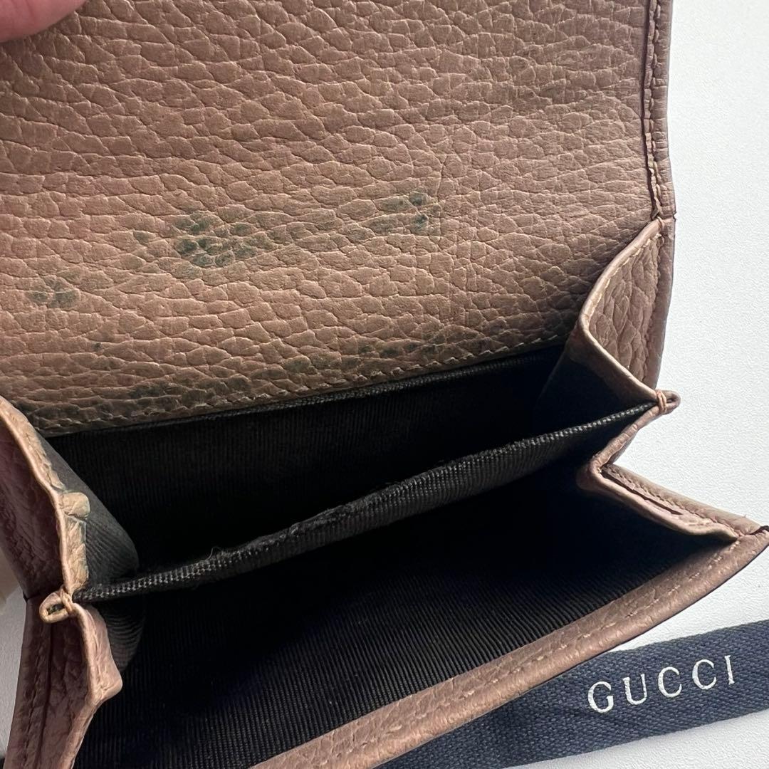 80 美品 GUCCI グッチ マーモント 3つ折り財布
