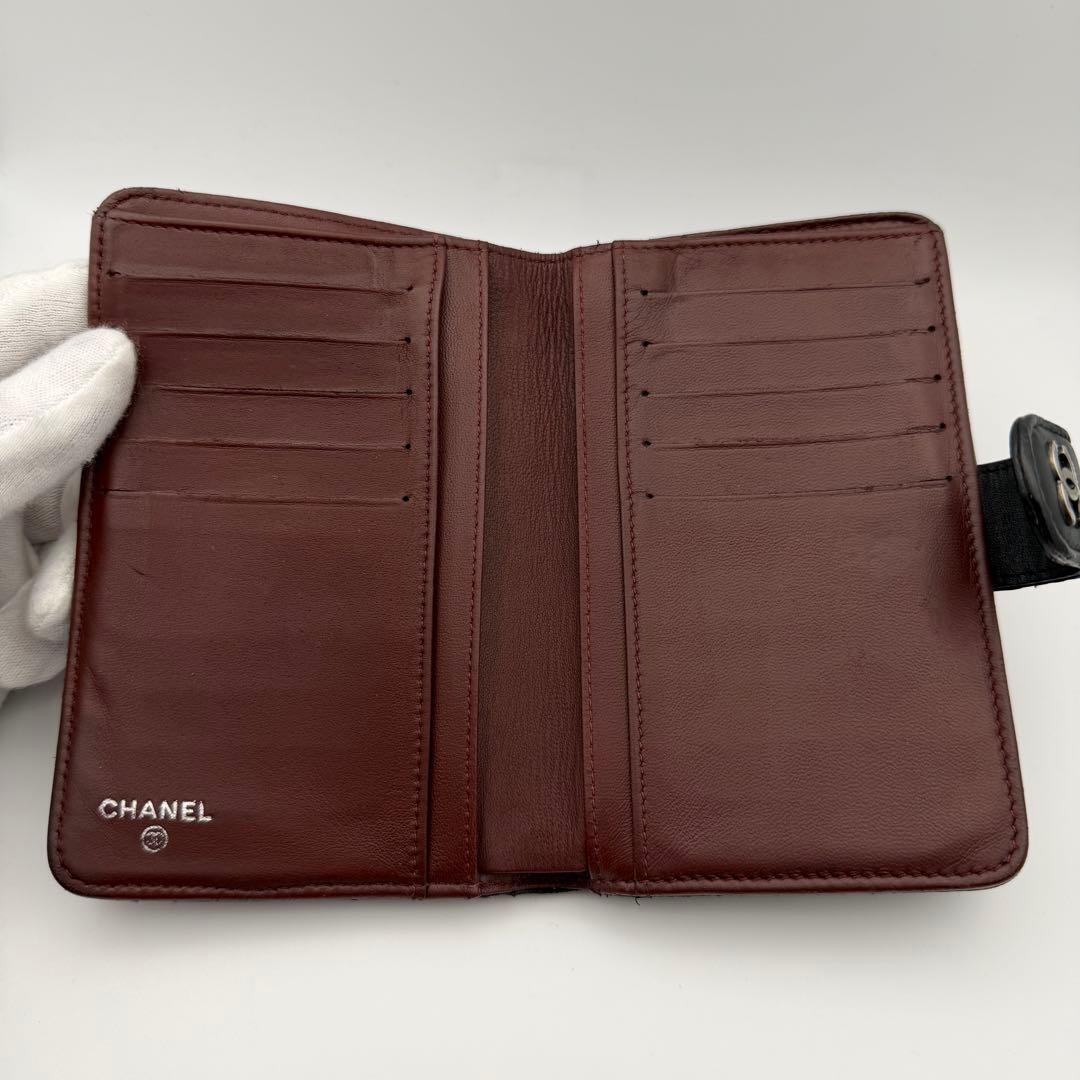 シャネル CHANEL 財布 マトラッセ 二つ折り コンパクト美品