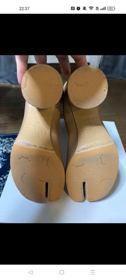 MaisonMargielaメゾンマルジェラ足袋ブーツベージュ39