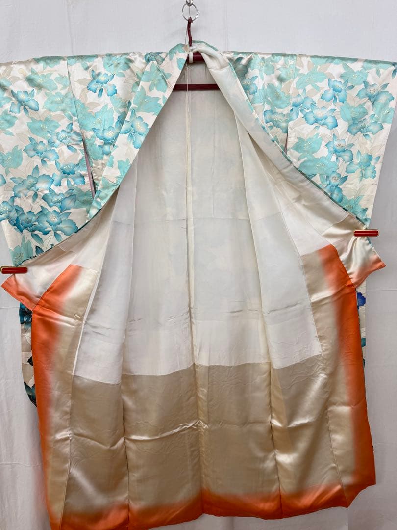 273)着物　振袖　正絹　身丈156cm 美品