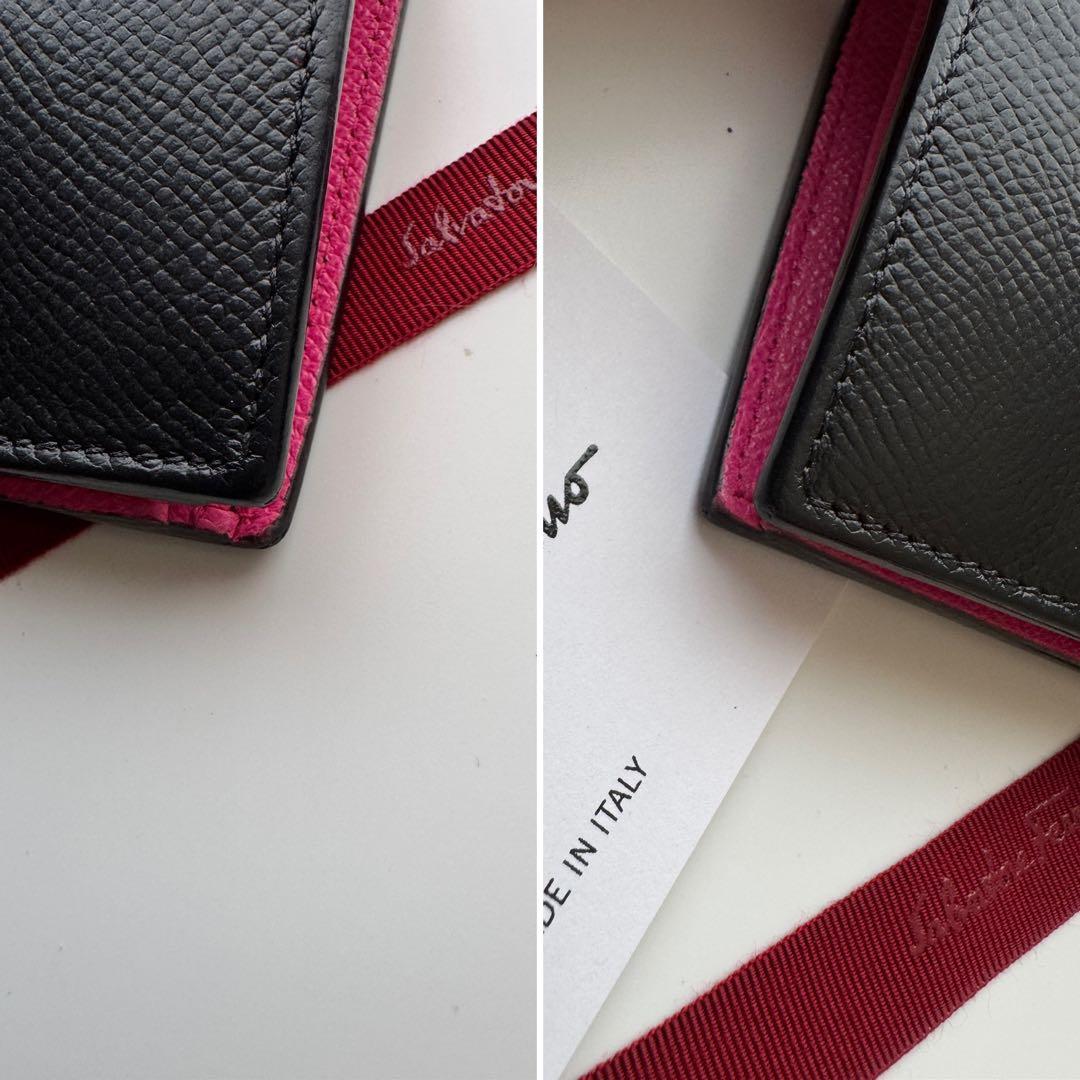 【美品】340 Ferragamo サルバトーレフェラガモ 2つ折り財布