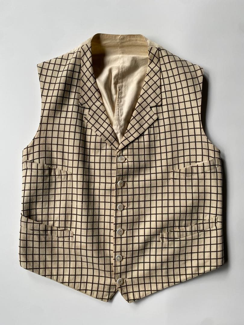 30s vintage ベスト USA製 ヴィンテージ ウール 針刺し フレンチ