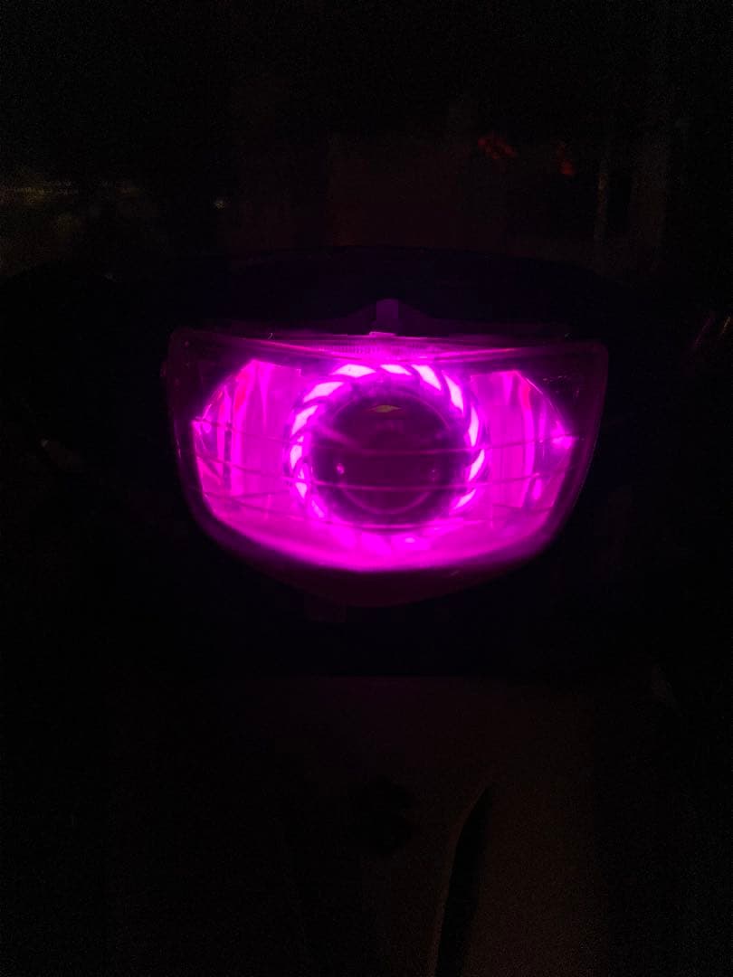 アドレスV125G 紫白イカリングヘッドライト LED CF46A CF4EA