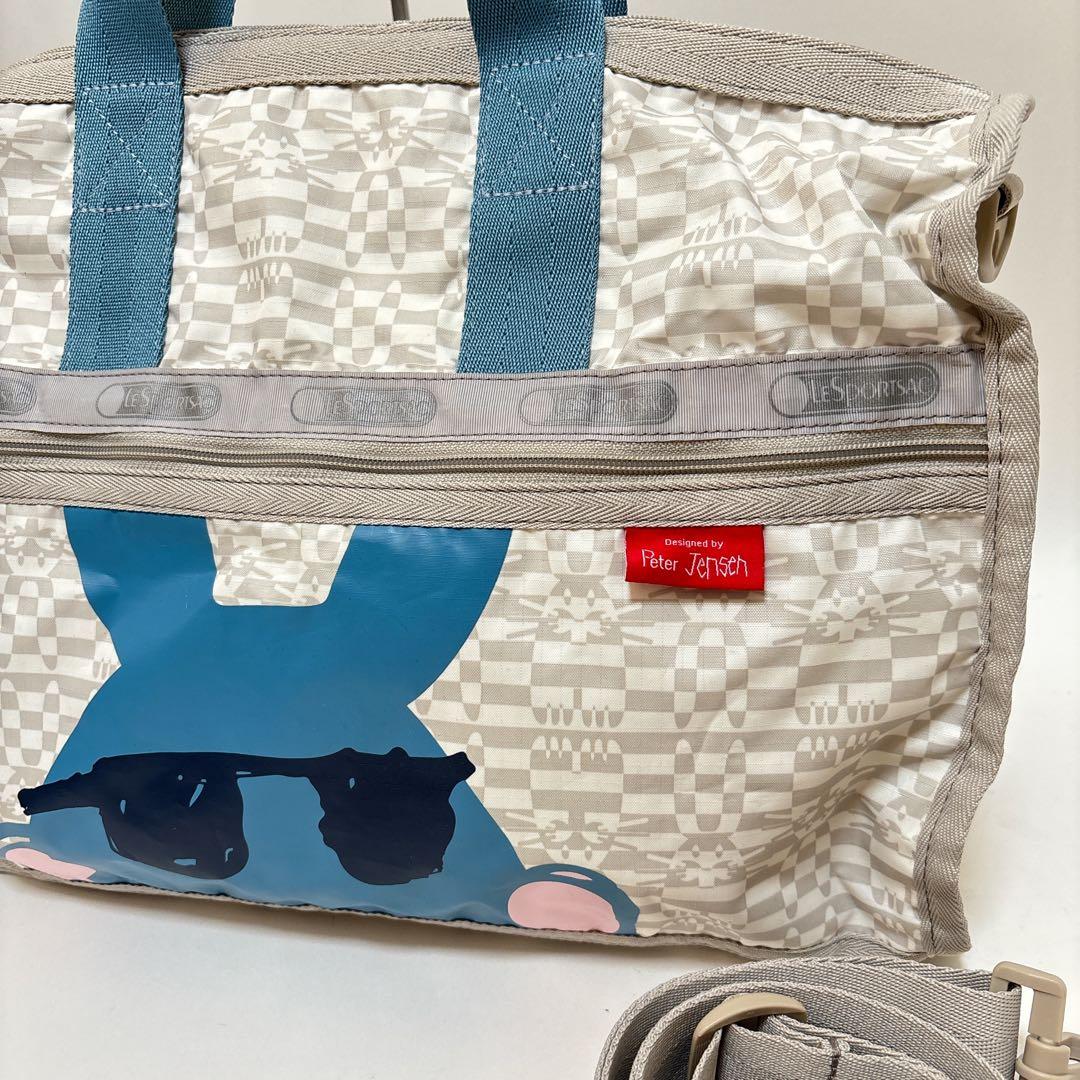【Le Sportsac】極美品 2way コラボ ラビット白 ボストンバッグ