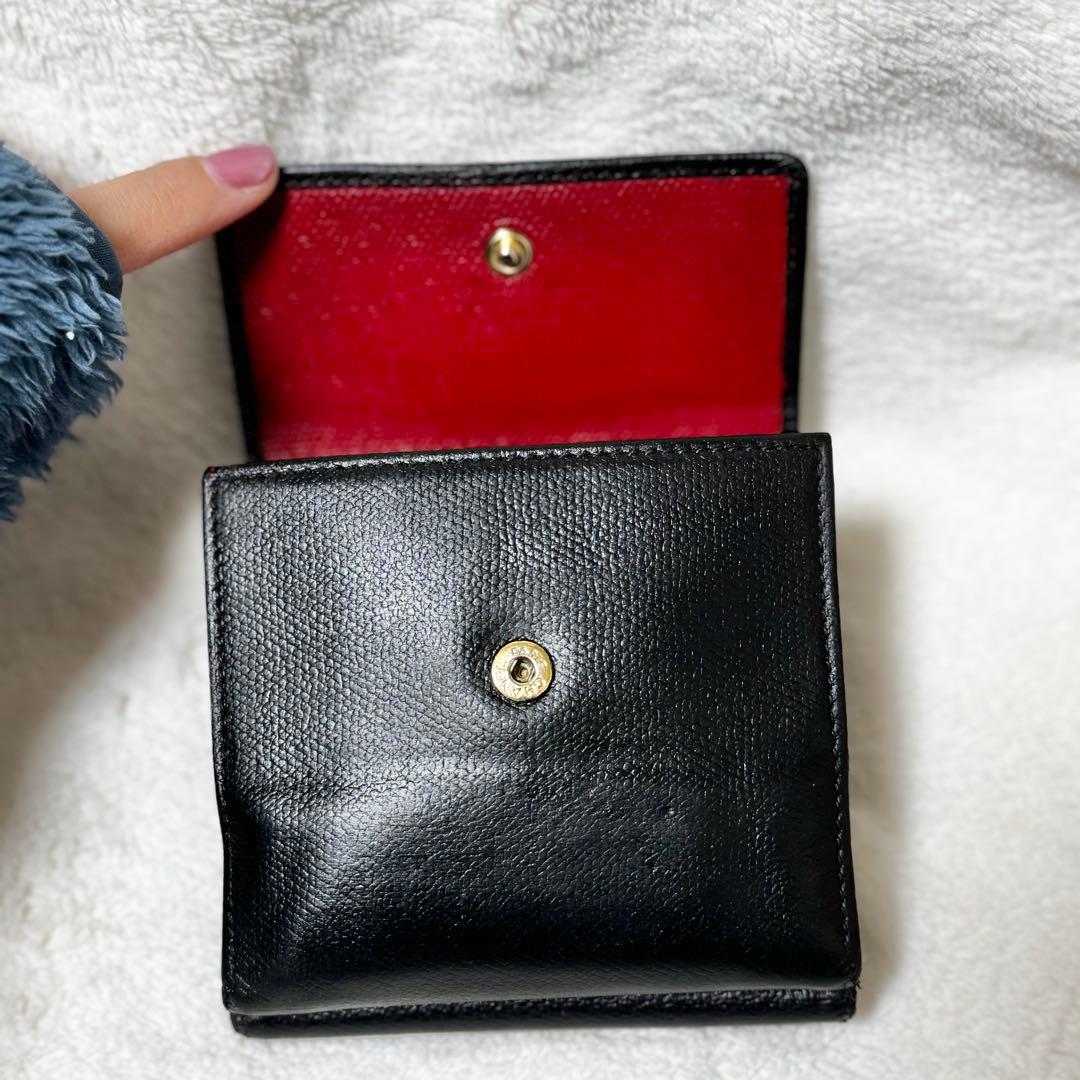 ✨正規品✨ CHANEL シャネル 折り財布　Wホック　ココボタン　ブラック