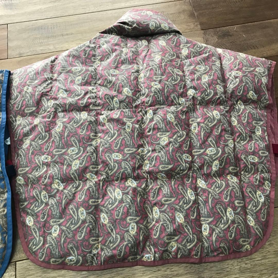 美品　セリーヌ ペーズリーダウン　フェザー　ポンチョ　セット