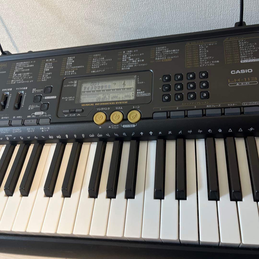 CASIO LK-113 電子キーボード　光ナビゲーション