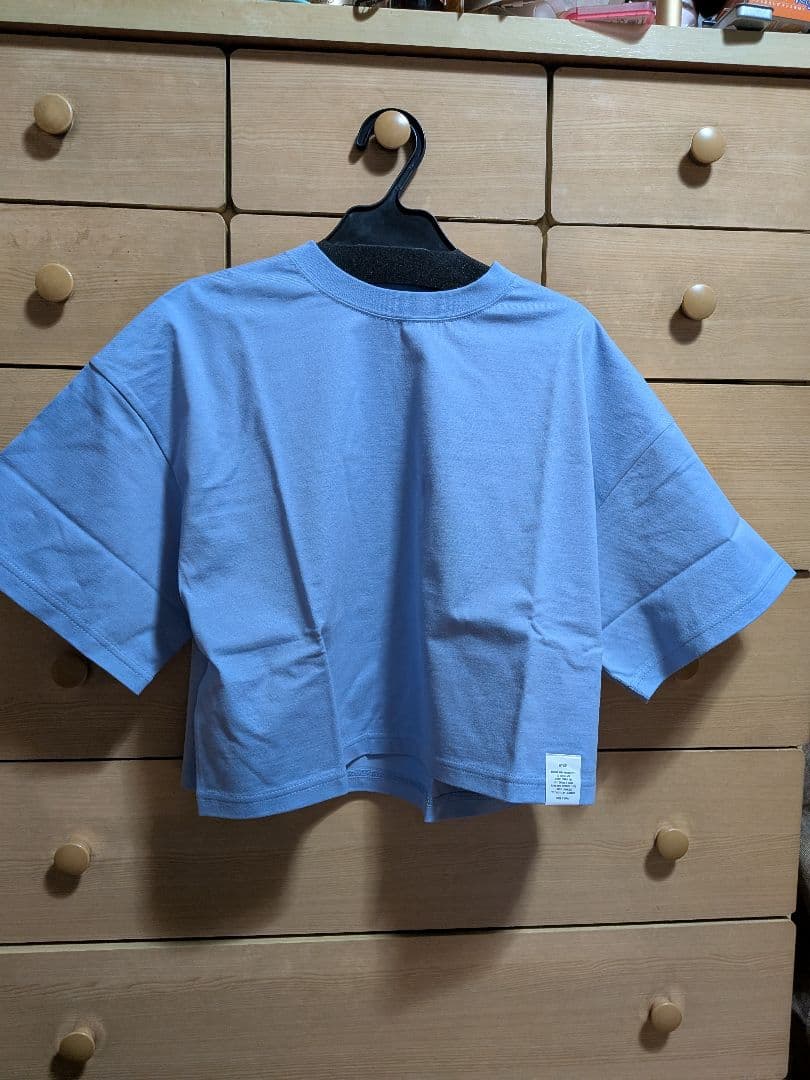 HYKE ハイク クロップドTシャツ241-12378 ブルーS