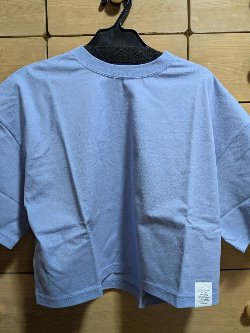 HYKE ハイク クロップドTシャツ241-12378 ブルーS