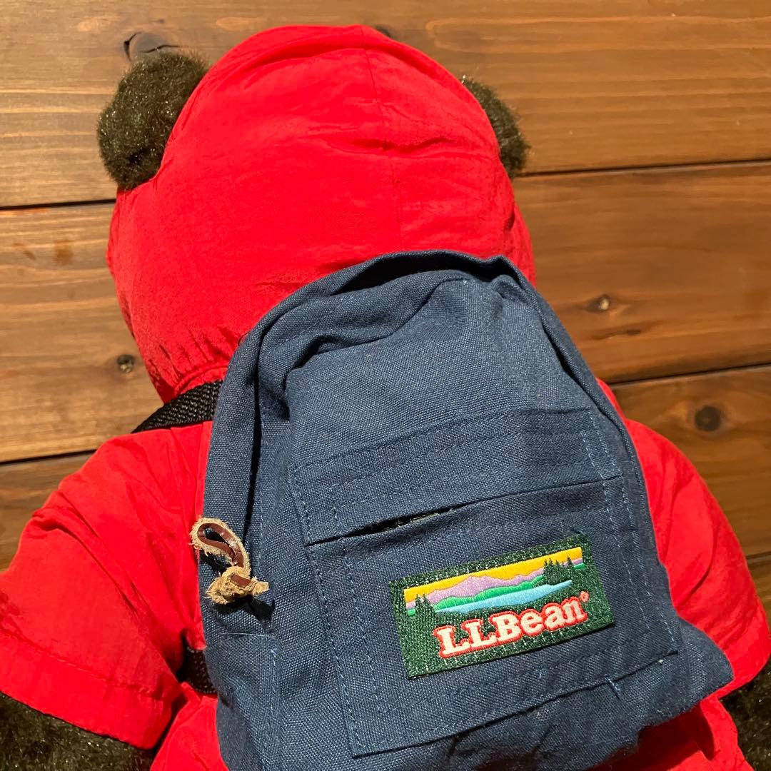 llbean teddy bear コラボ　ぬいぐるみ　アノラックパーカー　赤