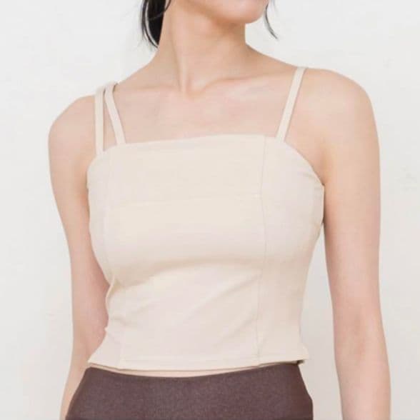 【SUKALA】☆新品・未使用☆リブデニムショートキャミソール Lサイズ