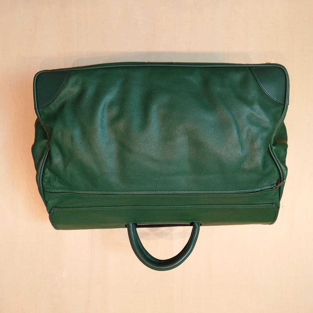 longchamp バッグ グリーン レザー フランス製 ロンシャン