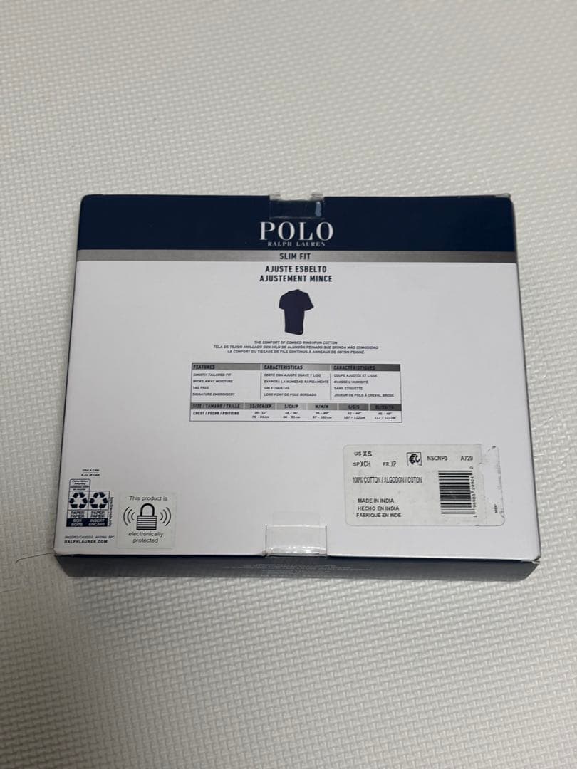 PoloラルフローレンスリムフィットTシャツ(正規品)グレーブラックホワイトxs