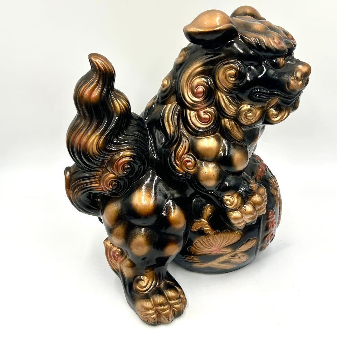 九谷焼 玉乗り獅子 陶器 工芸品 狛犬 開運 縁起物 魔除け