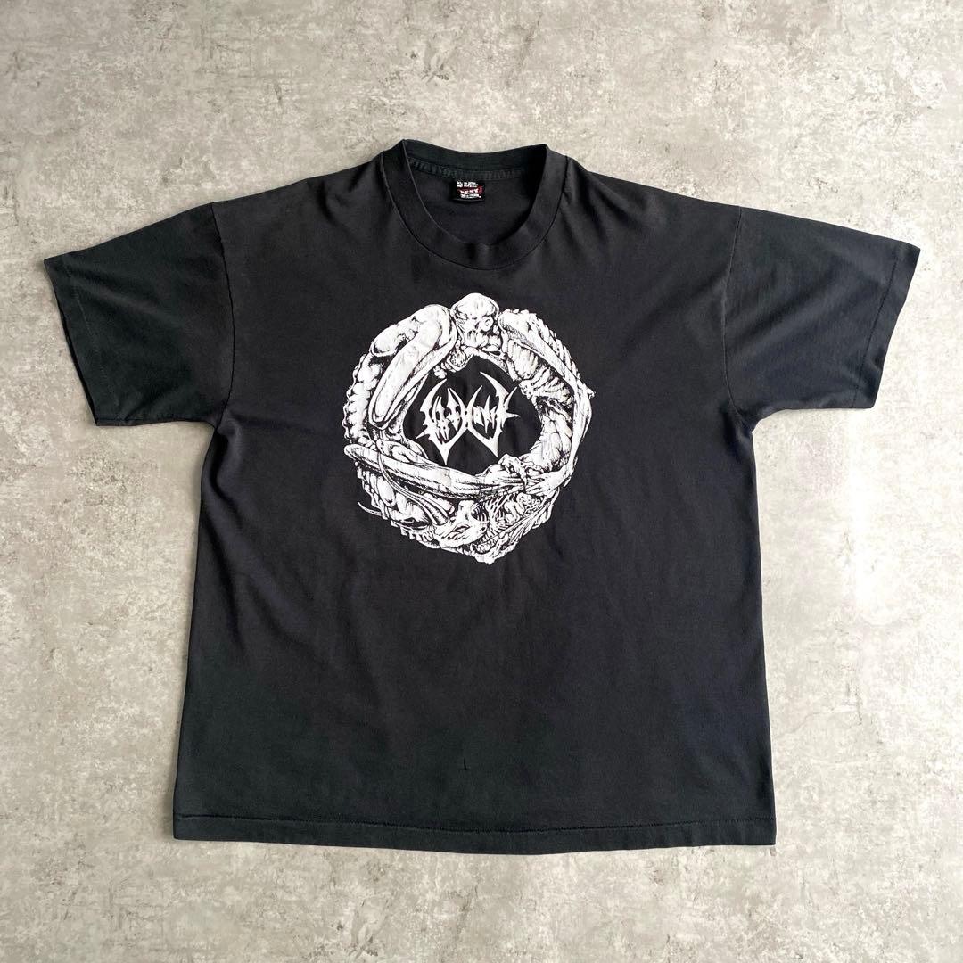 悶絶アートワーク 80s 90s Tシャツ USA製 黒 ブラック XL