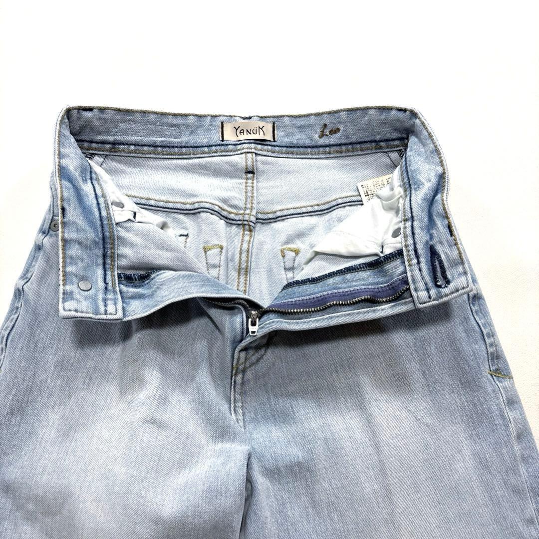 ヤヌーク　Lea デニムパンツ　23 TIC サックスブルー系　ハイウエスト