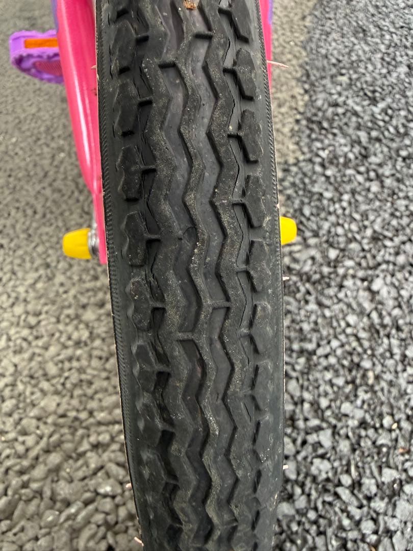 【美品・室内保管】アイデス ミニーマウス 子供用自転車 16インチ 補助輪付