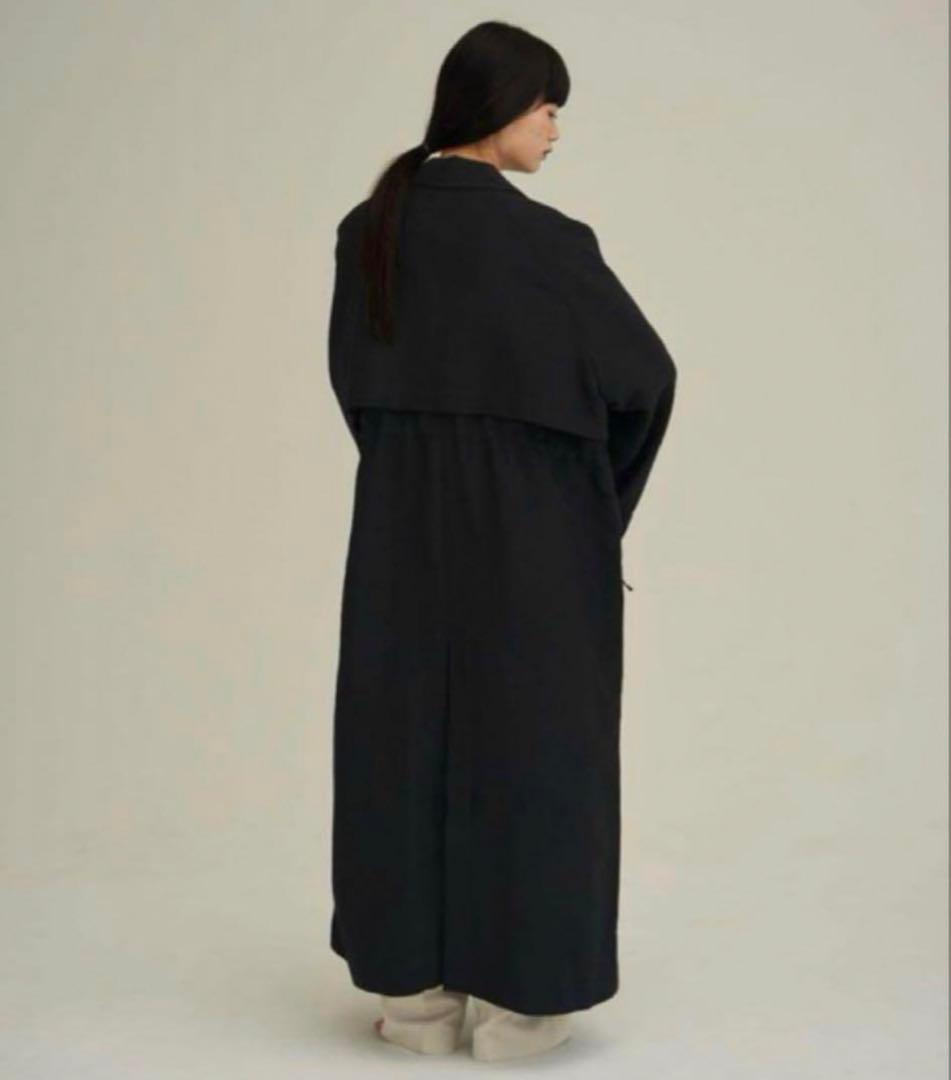 ENOF long coat イナフ ロング トレンチ コート ブラック 黒 L