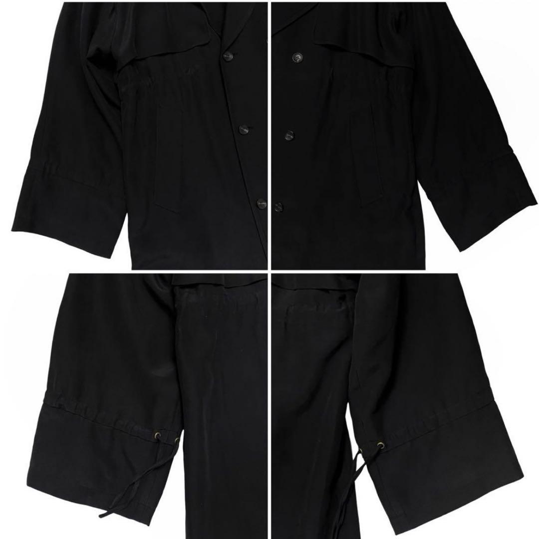 ENOF long coat イナフ ロング トレンチ コート ブラック 黒 L
