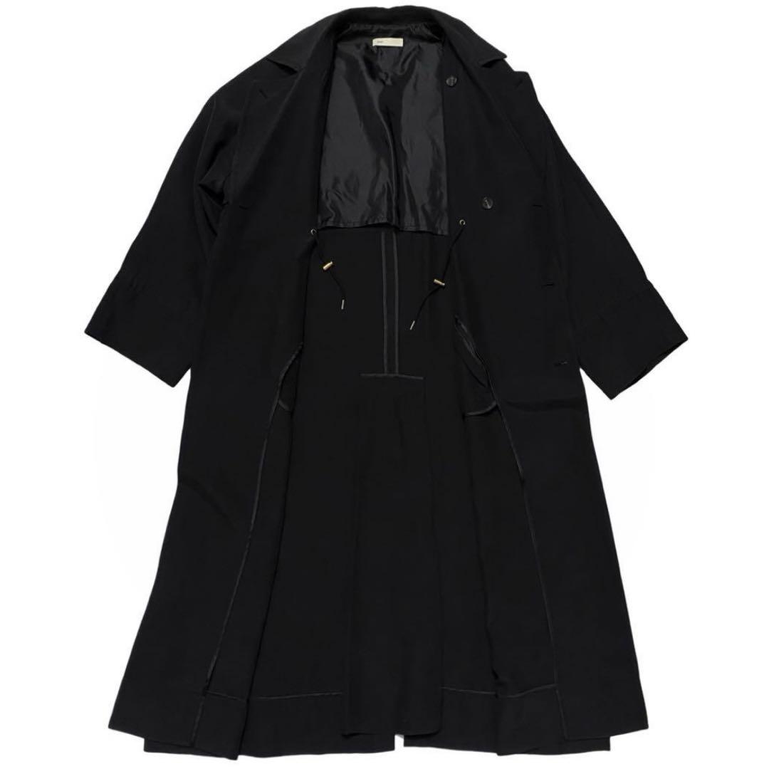 ENOF long coat イナフ ロング トレンチ コート ブラック 黒 L
