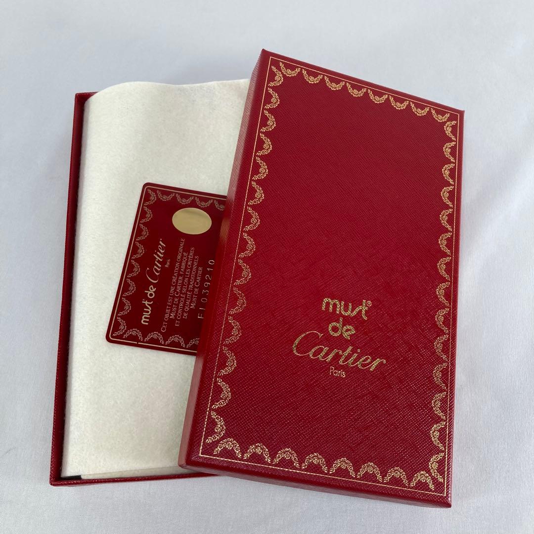 【未使用級】Cartier 二つ折り長財布　パシャライン　レザー　ブラック　箱付