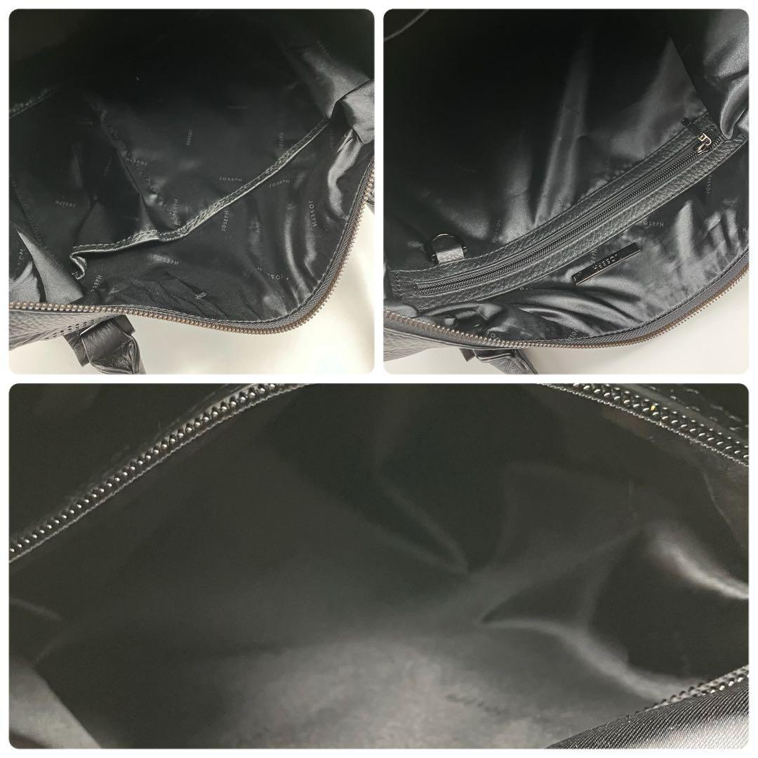 【良品✨】ジョゼフ パンチングレザー 2way ボストンバッグ ビジネス 黒