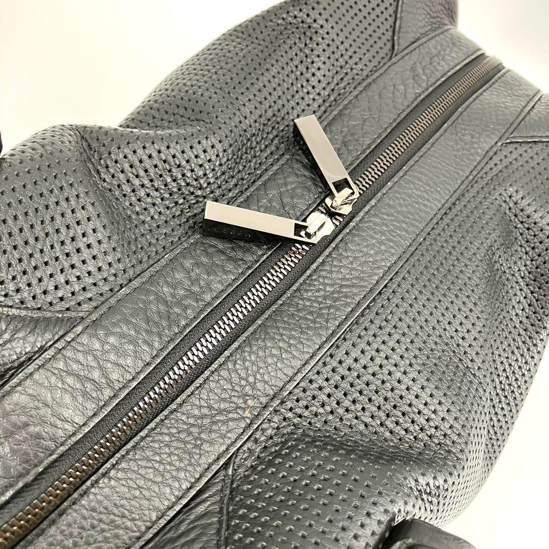【良品✨】ジョゼフ パンチングレザー 2way ボストンバッグ ビジネス 黒