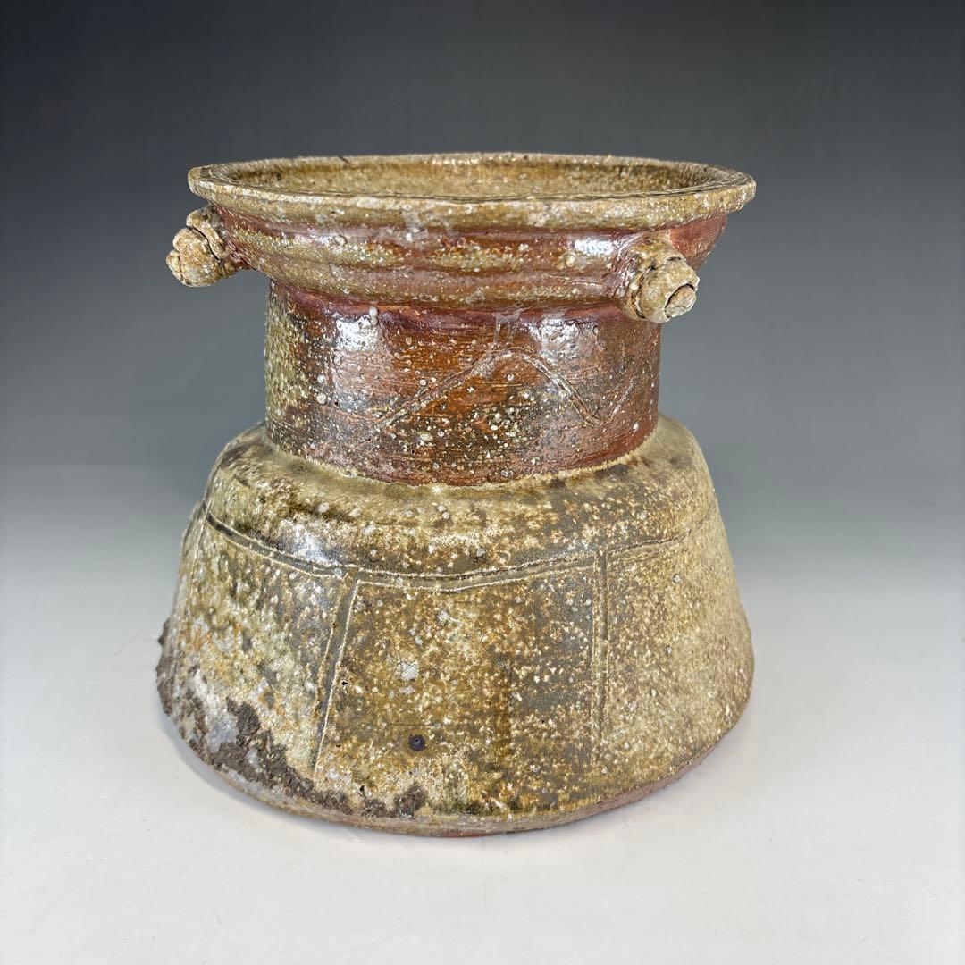 【中古品】柴香庵水月造　信楽水指USED〈税込・送料込〉