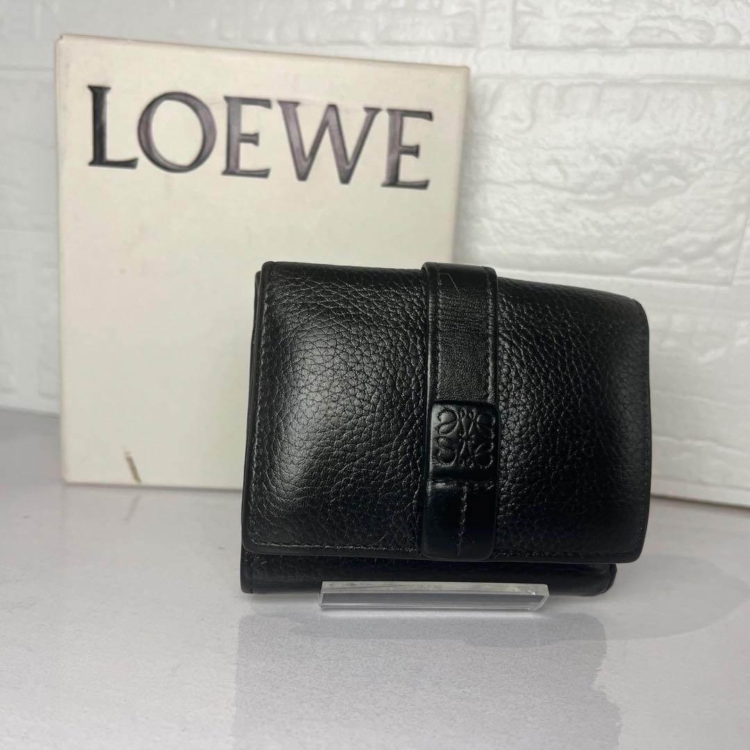 LOEWE ロエベ スモールバーティカルウォレット 財布 ブラック コンパクト