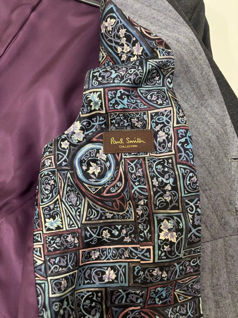 PAUL SMITH ダークグレー スーツ Mサイズ ベスト付き