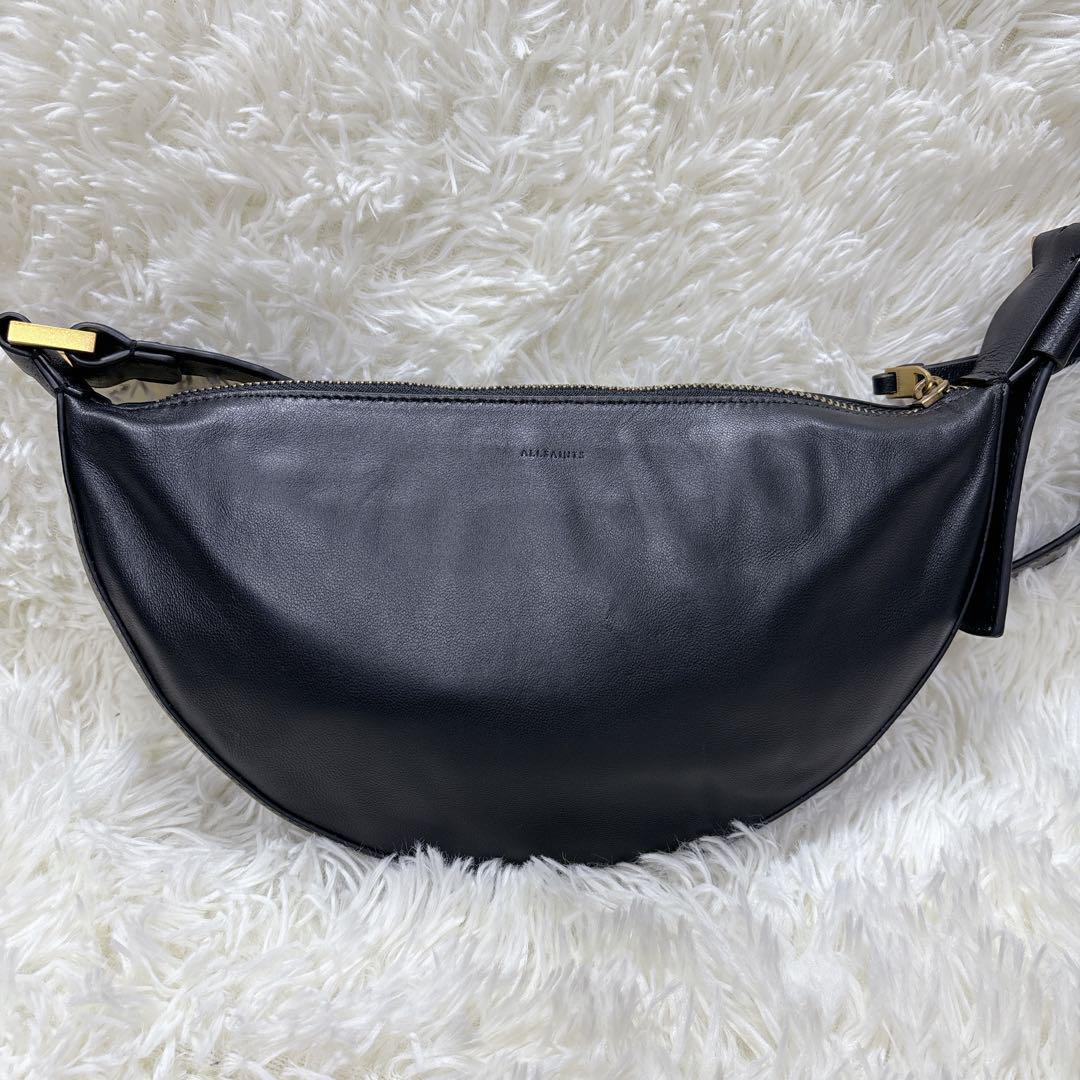 バッグ ALLSAINTS HALF MOON LEATHERCROSSBODY BAG