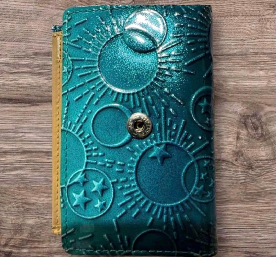 アナスイ ANNA SUI ガラクシア ターコイズブルー 折り財布