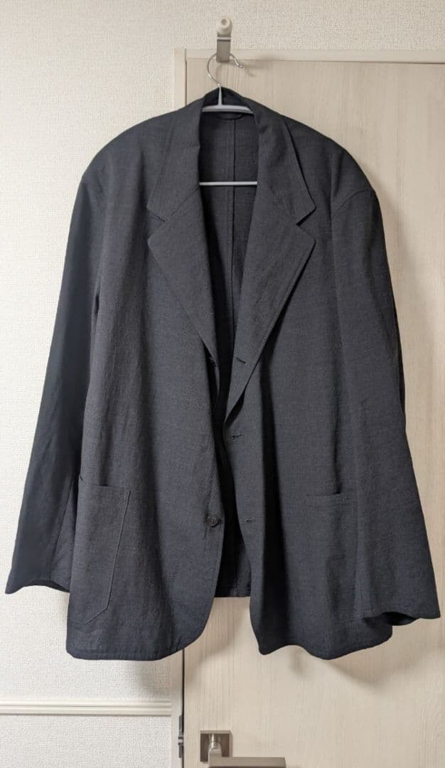 屋内試着 24ss comoli ウールジャケッ卜 3 チャコール