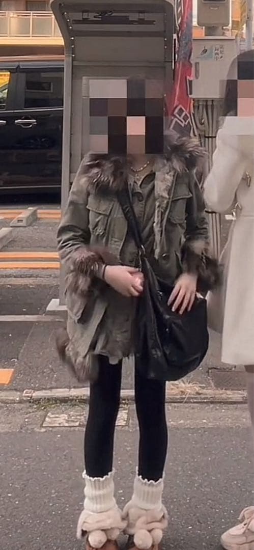ファー付き/モッズコート y2k グランジ