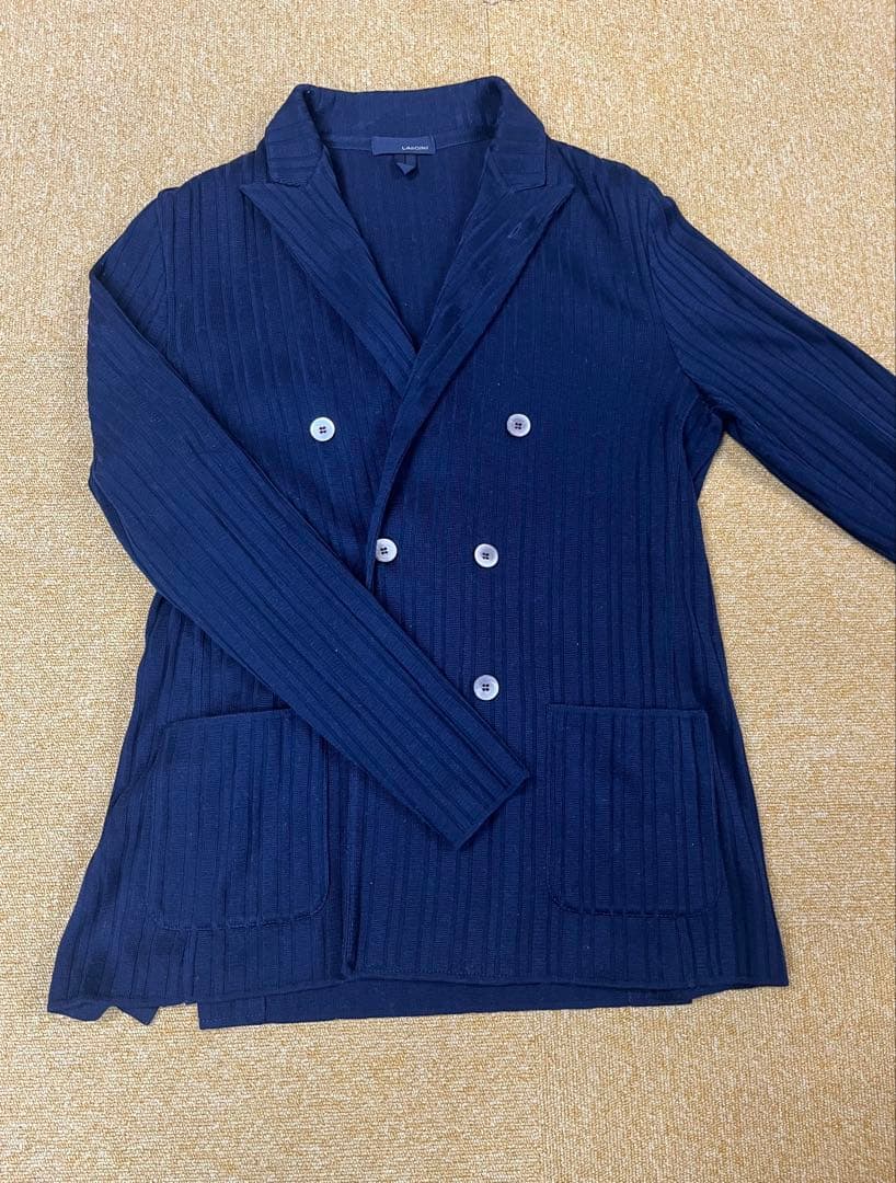 LARDINI ニート系　テーラードジャケット　ネイビー イタリア製