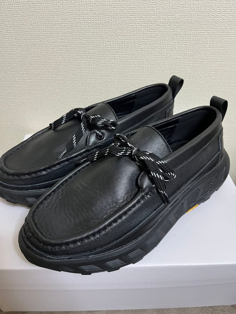 OPENING ACTボリュームVIBRAMソールリアルレザーモカシンスニーカー
