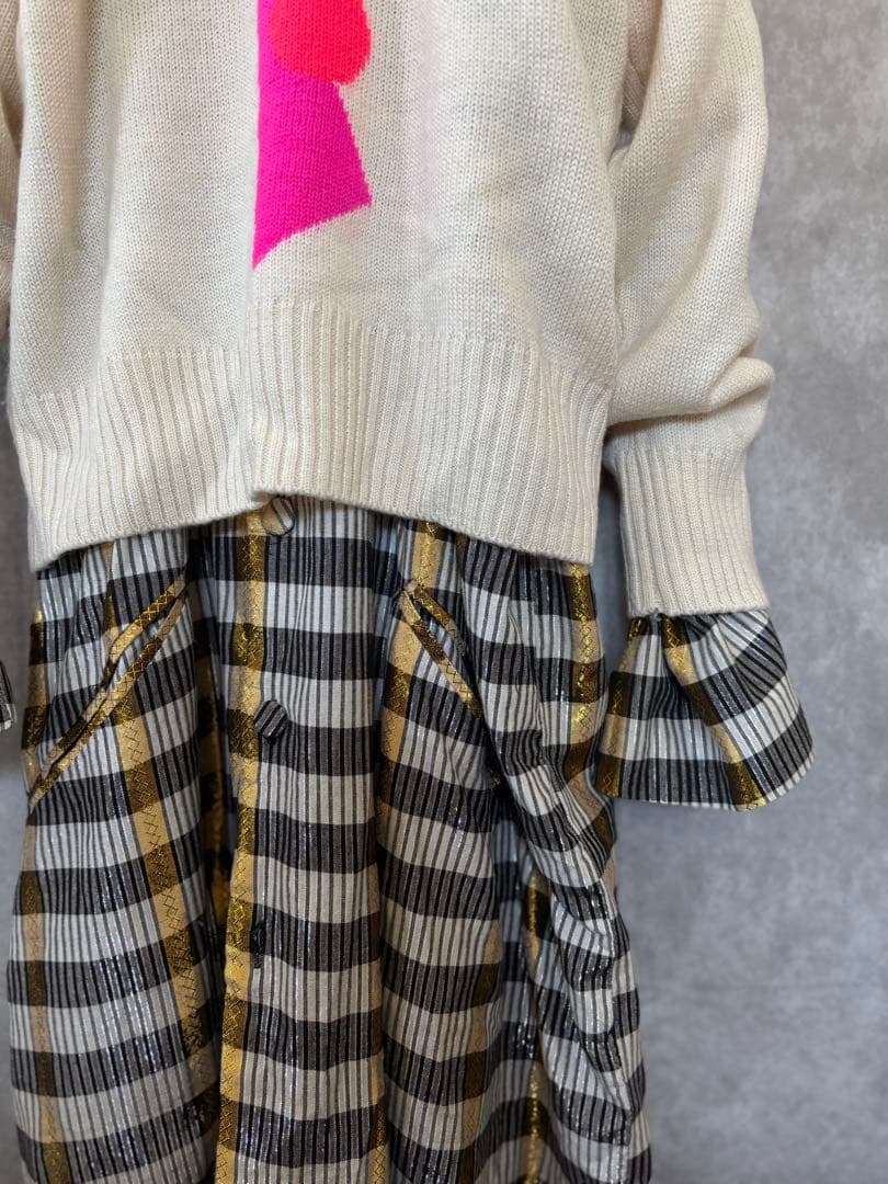 vintage used メタリック　コート　ワンピース
