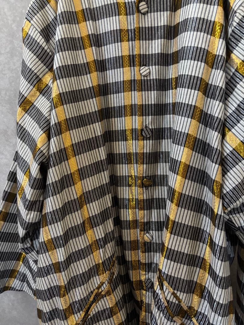 vintage used メタリック　コート　ワンピース