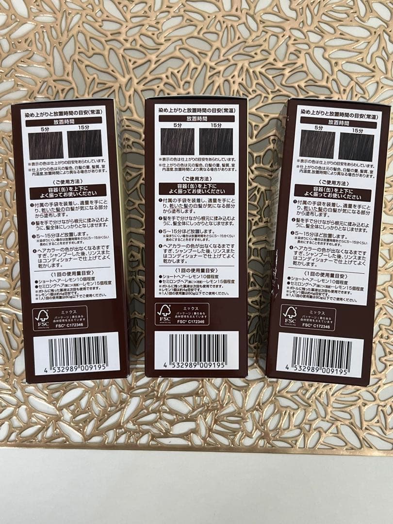 ヘアボーテ エクラ ボタニカルエアカラーフォーム　ダークブラウン3個　新品美品