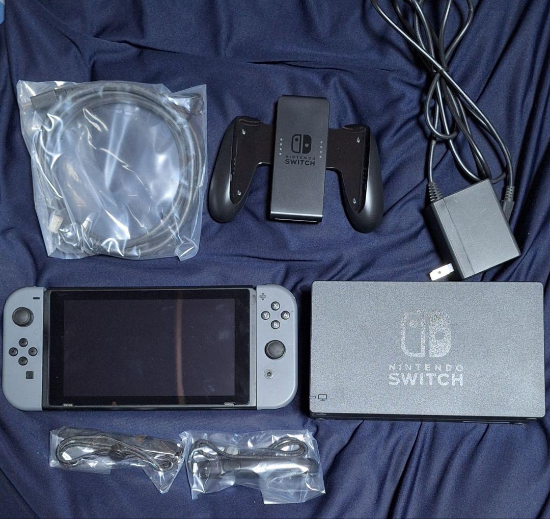 か*)様 Nintendo Switch 本体 グレー メモリーカード等付属品あ