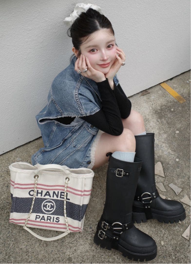 Darich♡新品ハーネスラバーブーツ【Ｌ】