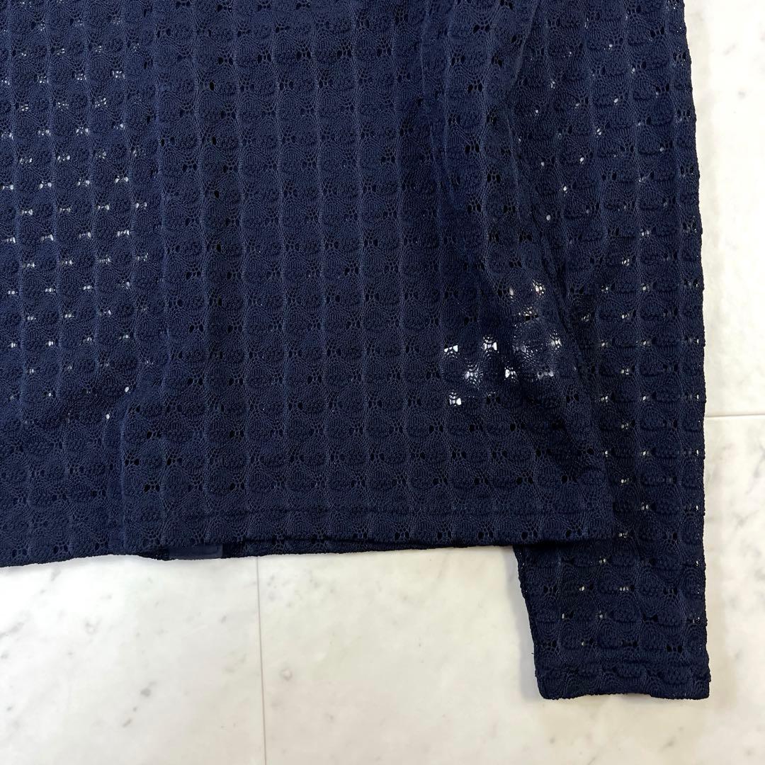 MEYAME FRONT & BACK LACE PULLOVER 2way紺色