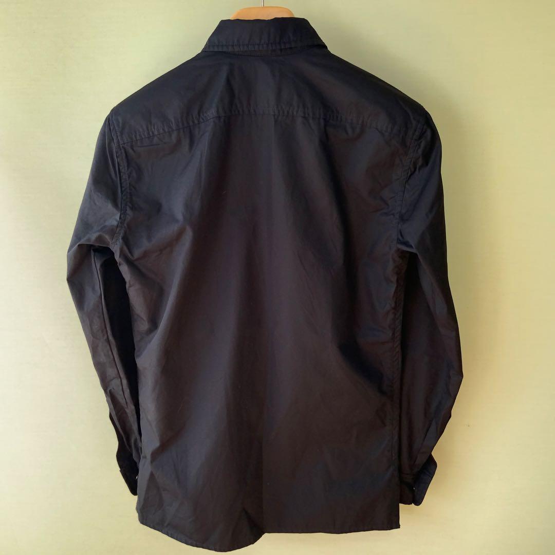極美品 GRENFELLグレンフェル シャツジャケット38英国製ブラック 山タグ