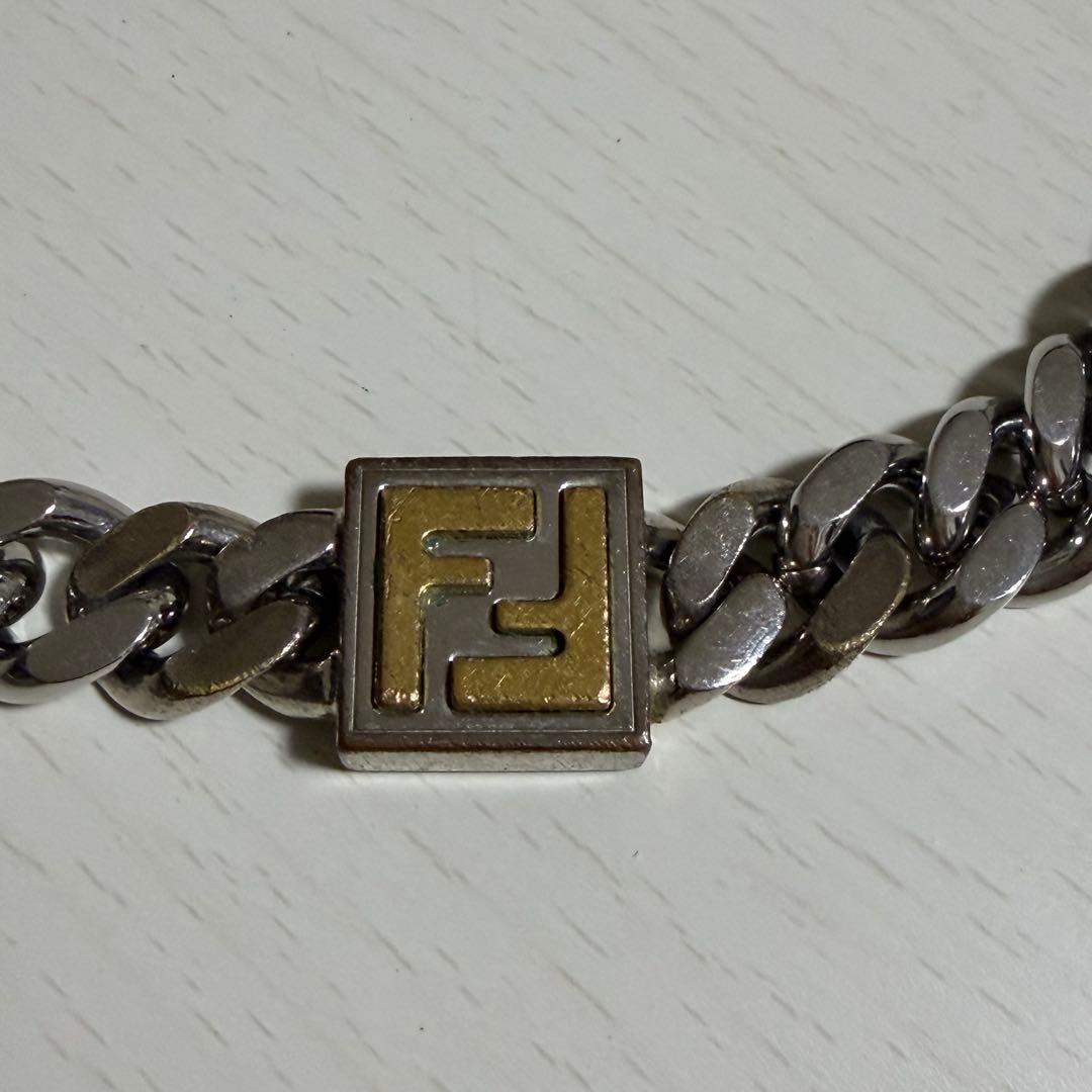 【最安値】FENDI フェンディ チェーン ネックレス FFロゴ 喜平