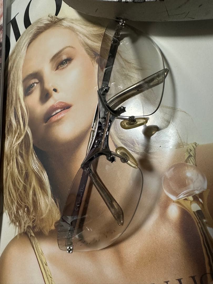 Dior クリアフレーム サングラス 【ケース付き:傷あり】